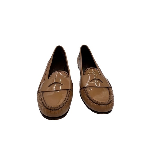 Cole Haan Tan Patent Nike Air Penny Loafers Size 8 Women's - Picture 3 of 10